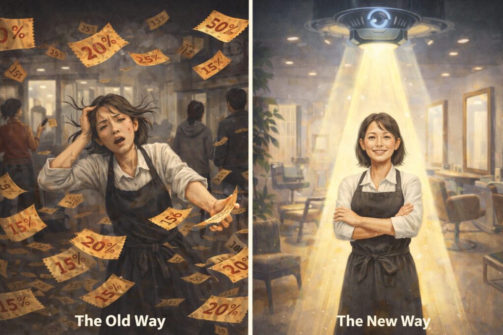 【美容室・整体院の方へ】ホットペッパーの掲載費を「0円」に？ AIが「安売りしない客」だけを連れてくる理由