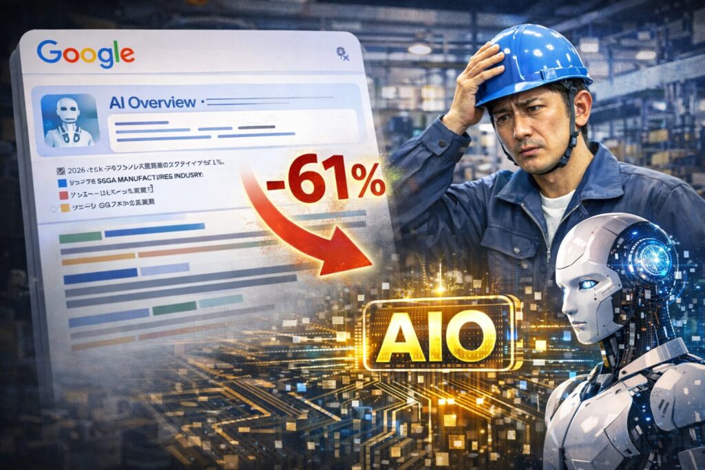 【2026年最新】検索順位1位でもクリックされない?佐賀の製造業を襲う「ゼロクリック問題」とAIOの衝撃